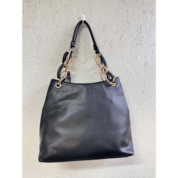 INC International Concepts Trippii chain strap tote shoulder bag - BLACK - Picture 2 of 8